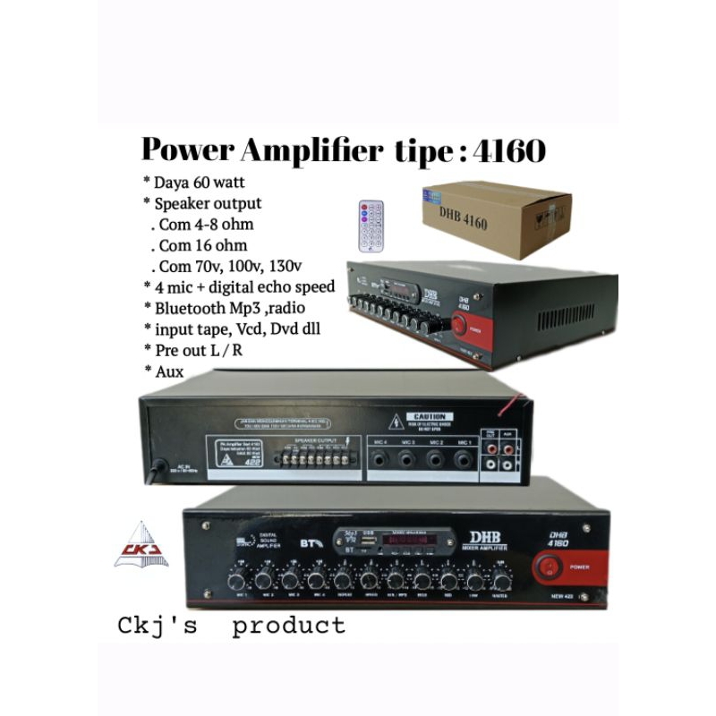 BOX JADI POWER TOWWA CKJ TOA Amplifier DHB 4160 MONO NEW