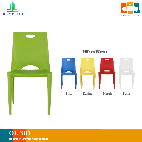 Olymplast Kursi Plastik Sandaran Serbaguna | Kursi Makan | Kursi Teras OL 301