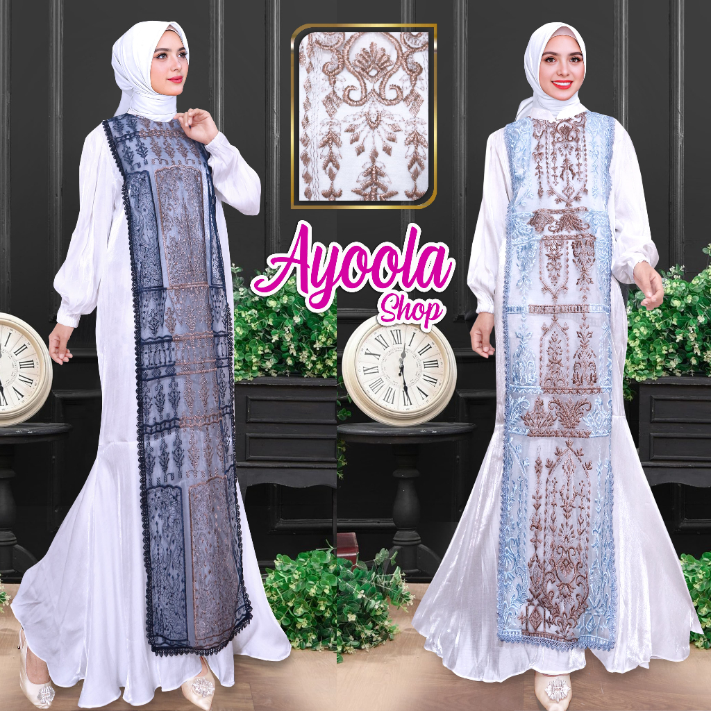 Gamis Shimmer Mix Brukat / Shimmer Dress / Allsize Muslim Wanita