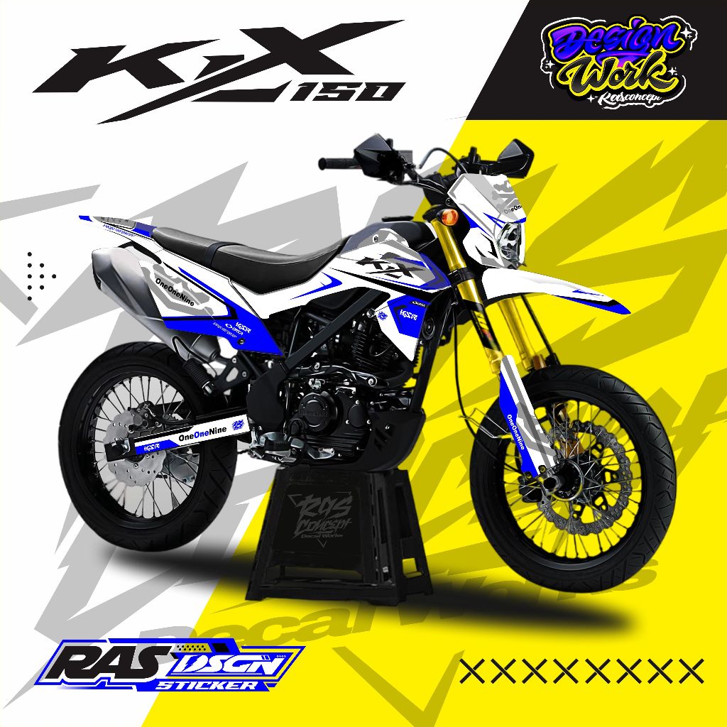 Stiker Decal KLX BF - Decal KLX BF - Decal Motor KLX BF - Decal Supermoto - Decal KLX Hologram