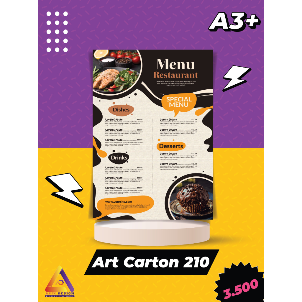 

Cetak Bahan Art Carton 210 ~ 230gsm | Print A3+ AC 210/230