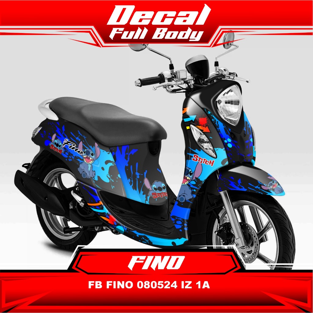 Stiker Sticker Decal Motor YAMAHA FINO BIRU Full Body 080524 IZ 02