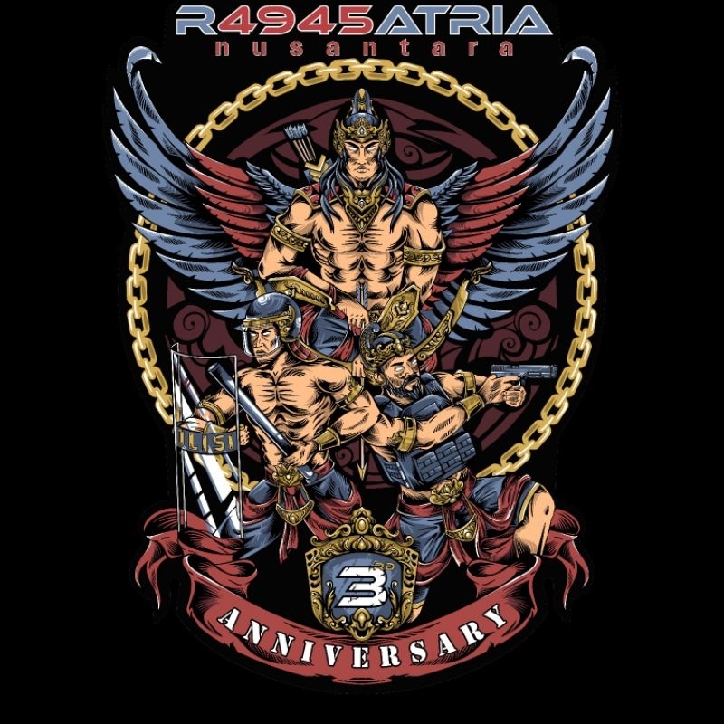 R4945ATRIA 3rd ANNIVERSARY T-SHIRT by Sportvirus Apparel