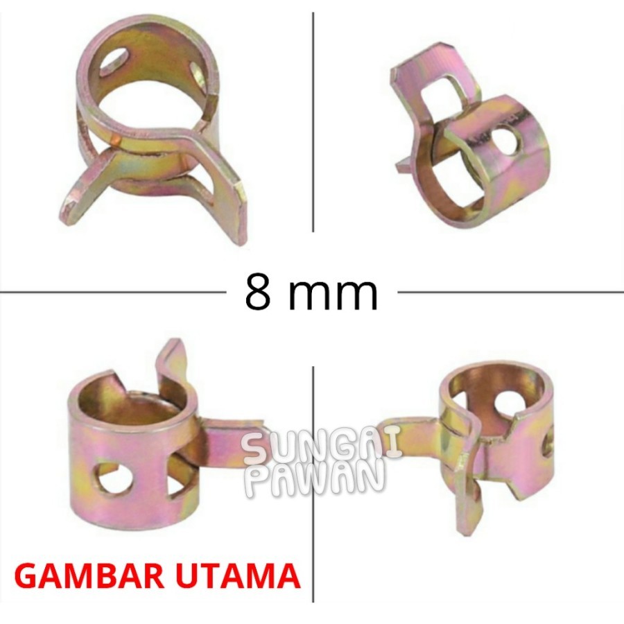 Klem penjepit selang jepit micro hose clamp 8mm sampai 10mm model pegas bensin radiator motor mobil