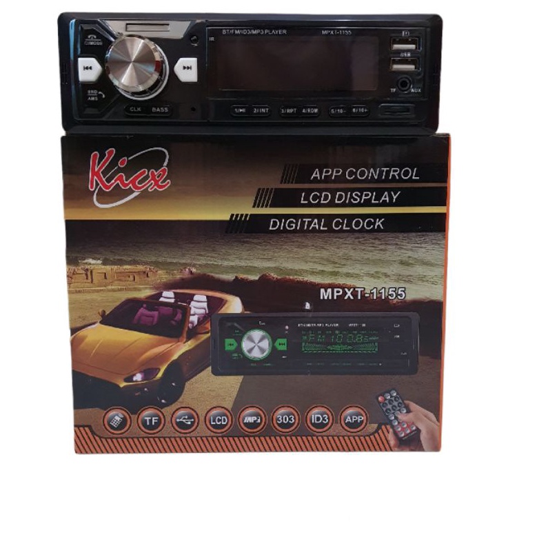 KODE K33U Single din kicx mpxt1155 single mp3 bluetooth kicx mpxt1155 tape mobil kicx mpxt1155