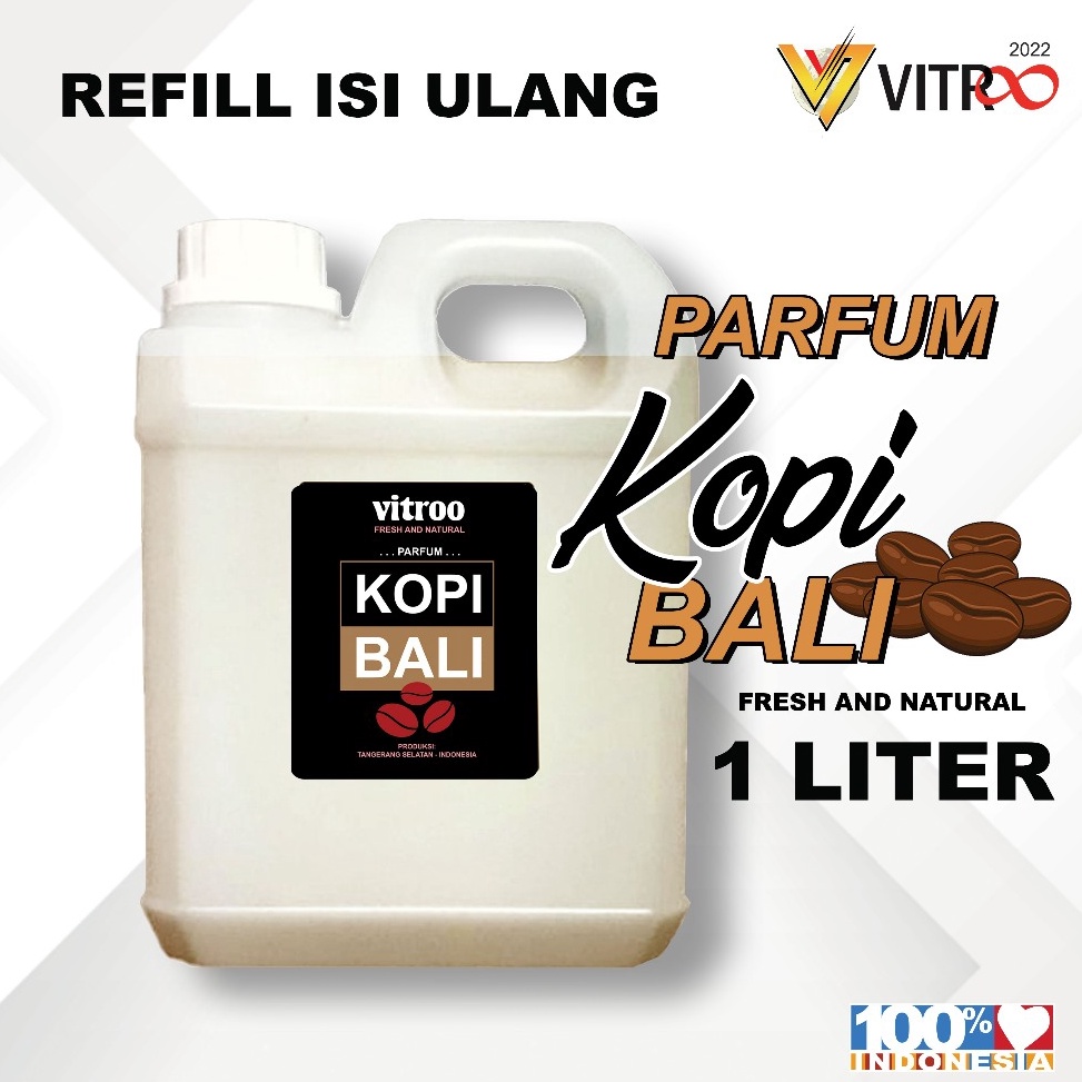 KODE N59Q REFILL Parfum Kopi Bali 1 LITER RESELLER Multiguna  Pengharum Pewangi Sepatu Helm Jaket Le