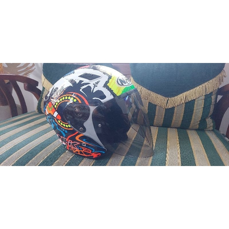 HELM NHK S1 GP PRO SE REMY #3 White Glitter GP PRO DOUBLE VISOR DD RING