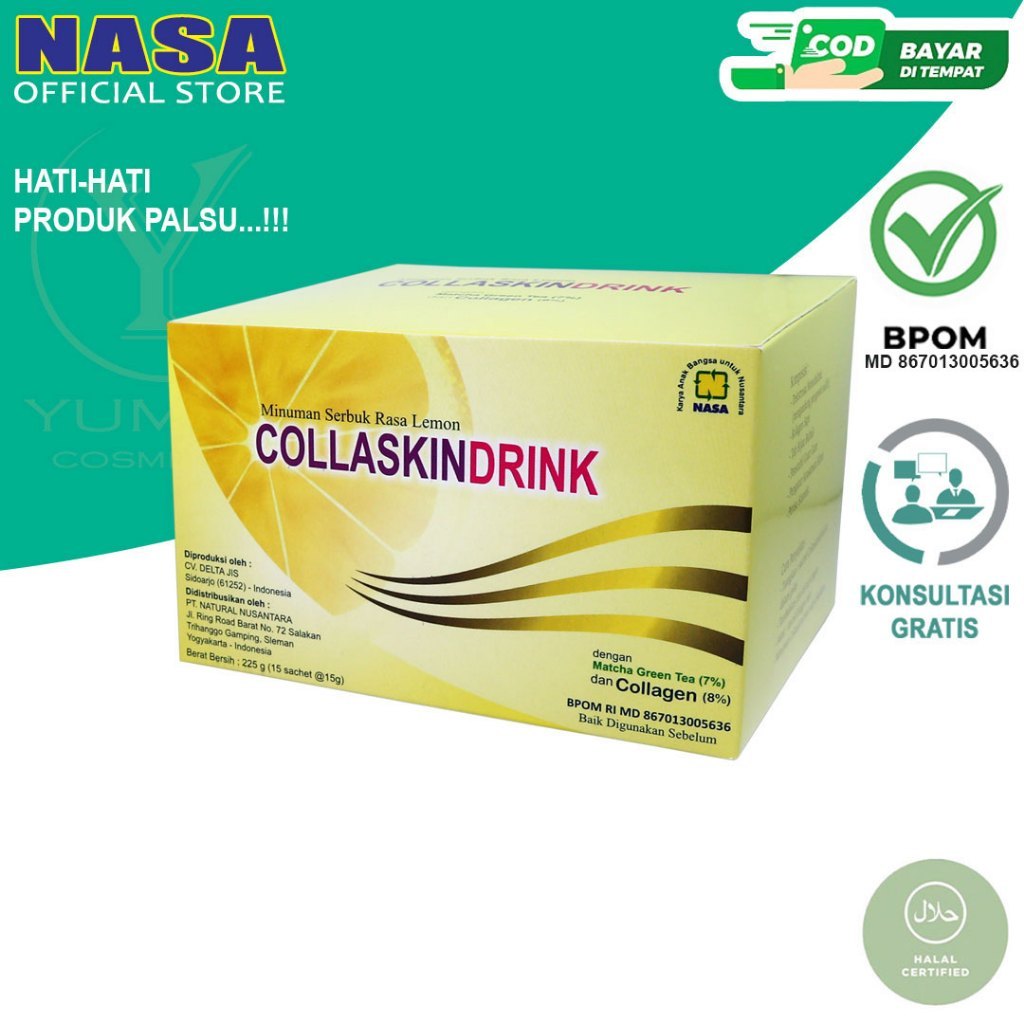 Collaskin Drink NASA Pemutih Wajah dan Badan Original Penghilang Stretch Mark Ampuh