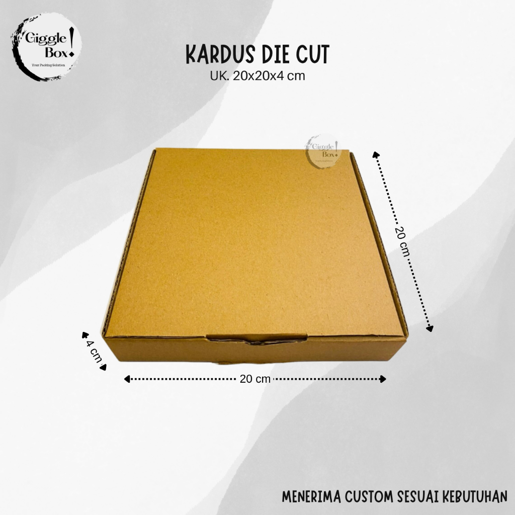 

Kardus Box Die Cut baru uk. 20x20x4 cm