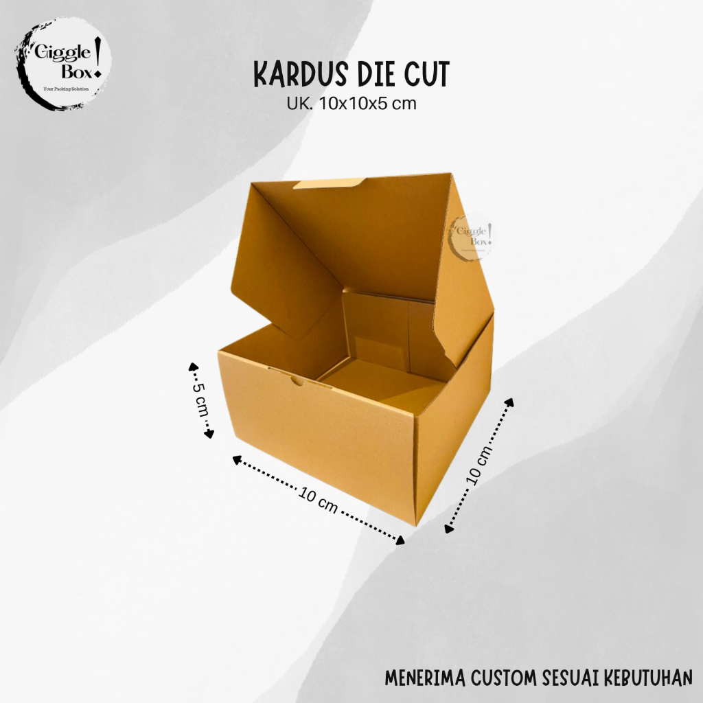 

Kardus Box Die Cut Baru uk. 10x10x5 cm