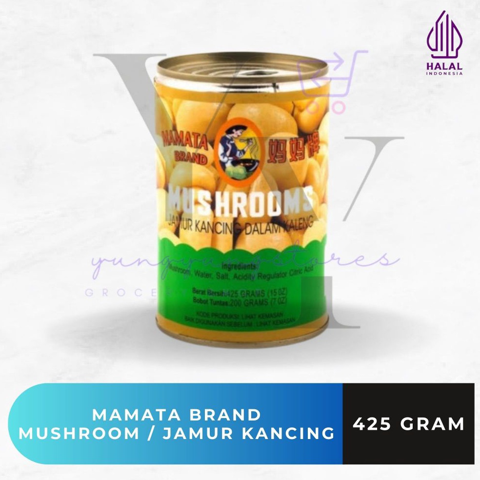 

High Quality Jamur Kaleng Mamata Brand Mushroom 425 Gram