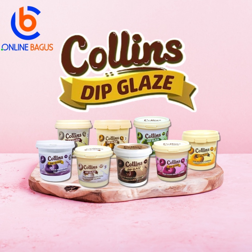 

Super Laris COLLINS DIP GLAZE TOPPING DONAT PISANG NUGGET 1 KG