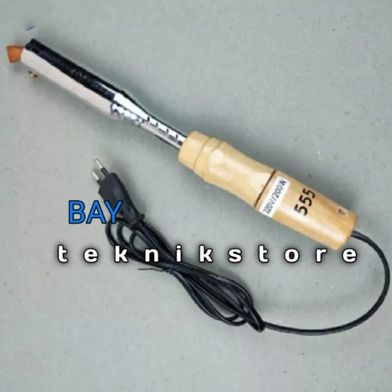 solder listrik gagang kayu alat patri Listrik 100- 500 Wat