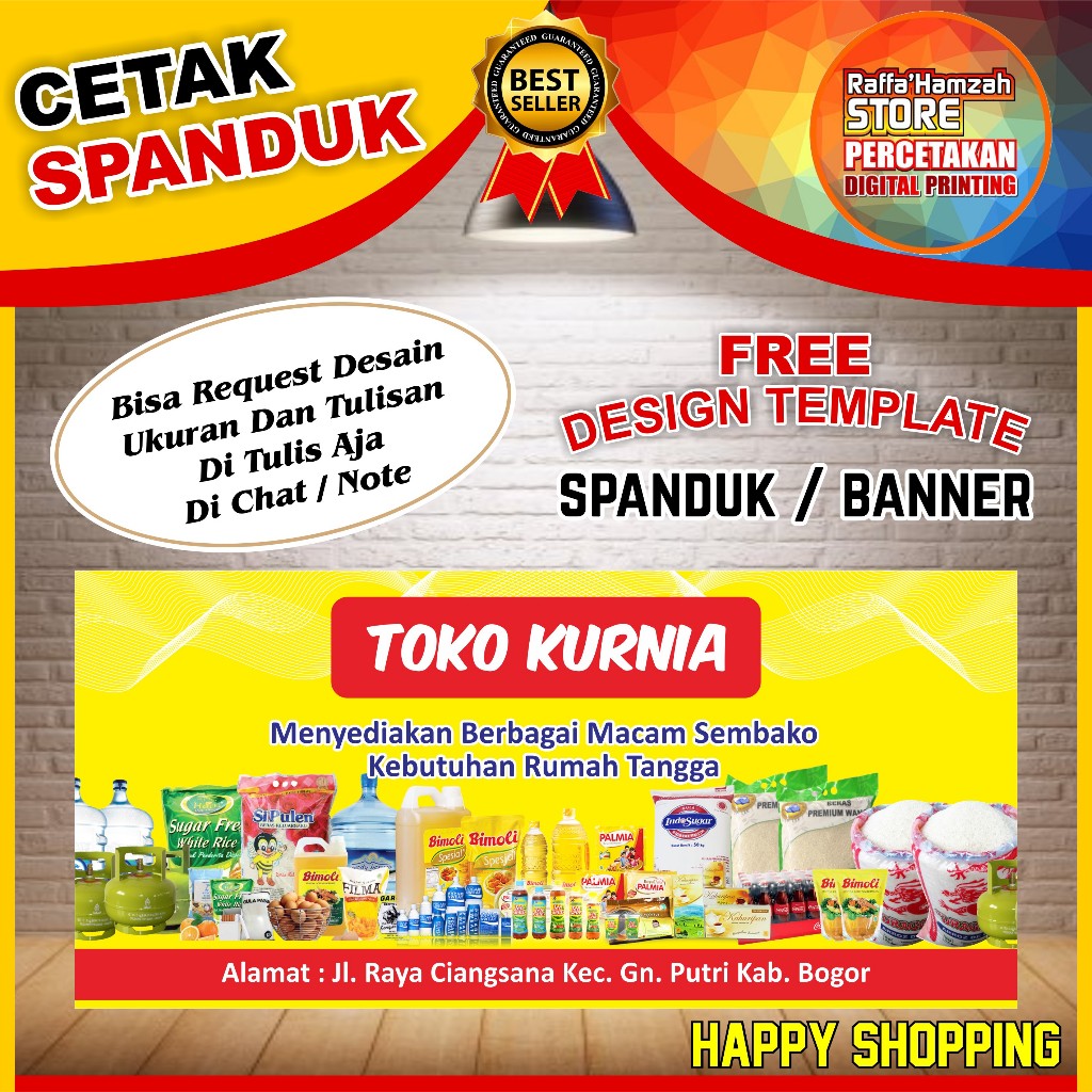 Banner Spanduk Backdrop Toko Sembako / Banner Toko Sembako /Spanduk Toko Sembako Termurah Bisa COD