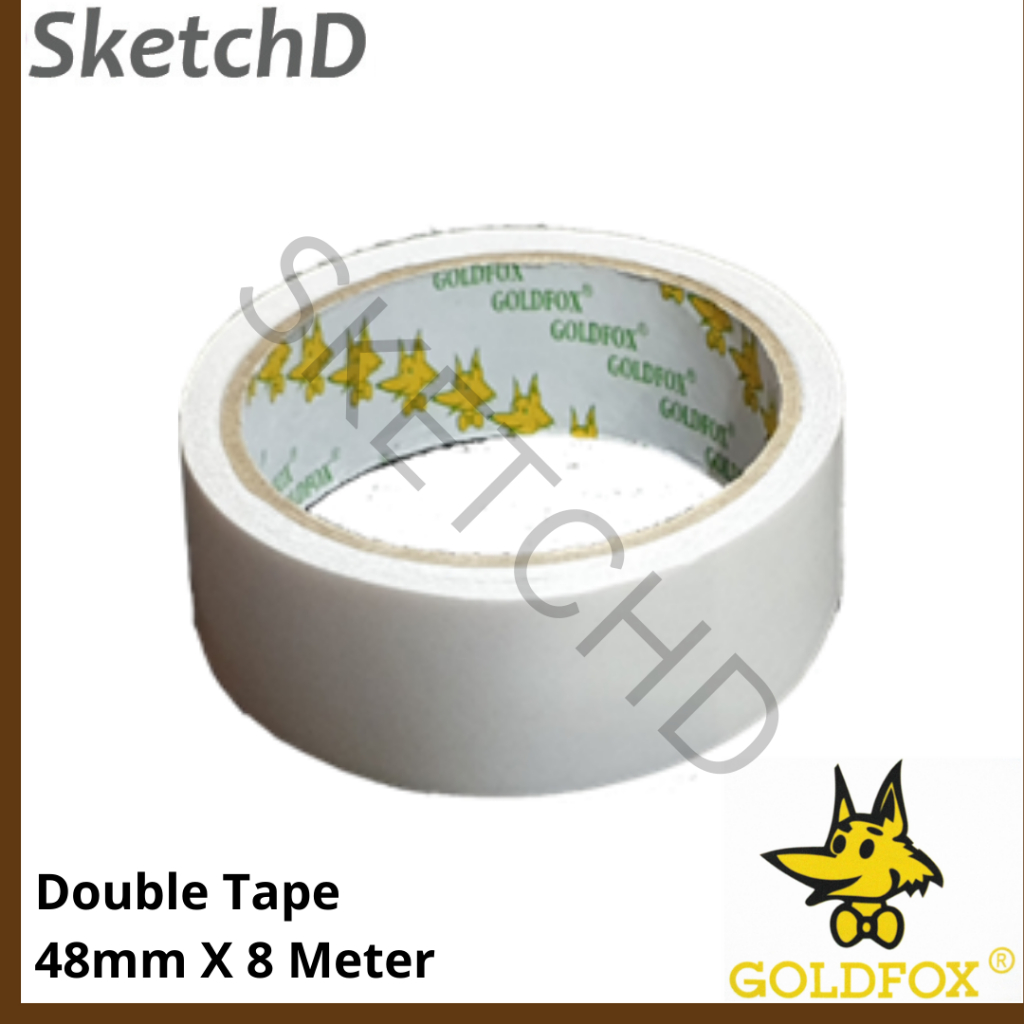 

Double side tape Gold fox 48 mm X 8 Meter Goldfox perekat dua sisi 2 inci