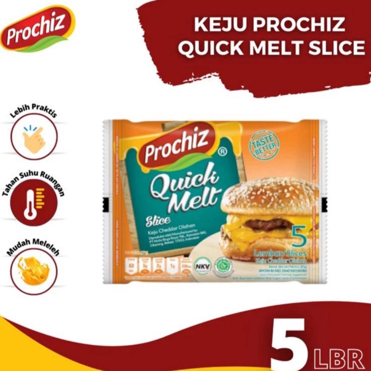 

Super Laris Keju Prochiz Quick Melt Slices 5 Single