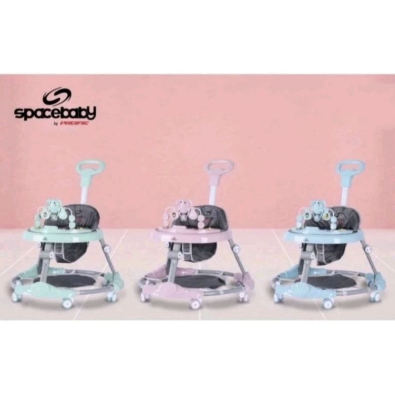 Baby Walker Spacebaby Dorongan Bayi Belajar Jalan