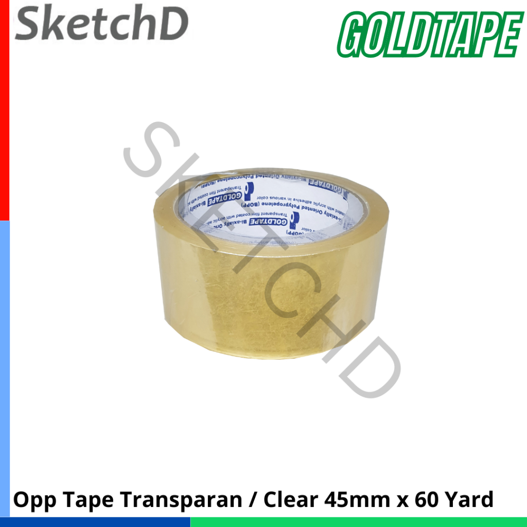 

Lakban Bening / Clear Goldtape Biru 45 mm x 60 yard OPP Tape