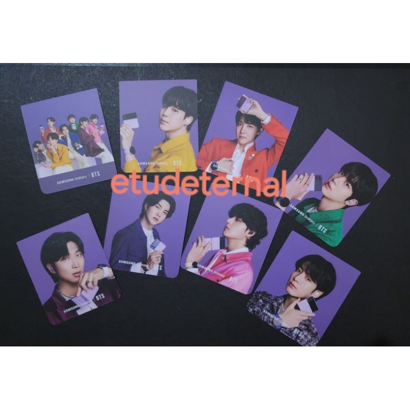 Photocard BTS Samsung Merch Official Galaxy Z Flip (Jimin, Suga, J-hope, RM, V, Jungkook, Jin)
