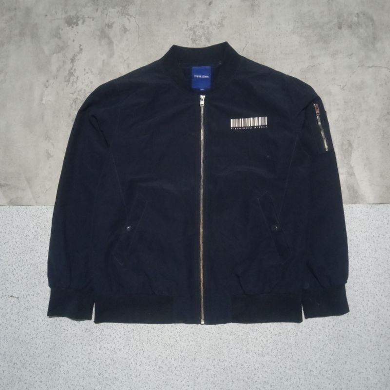 jaket bomber pria Frank stone navy