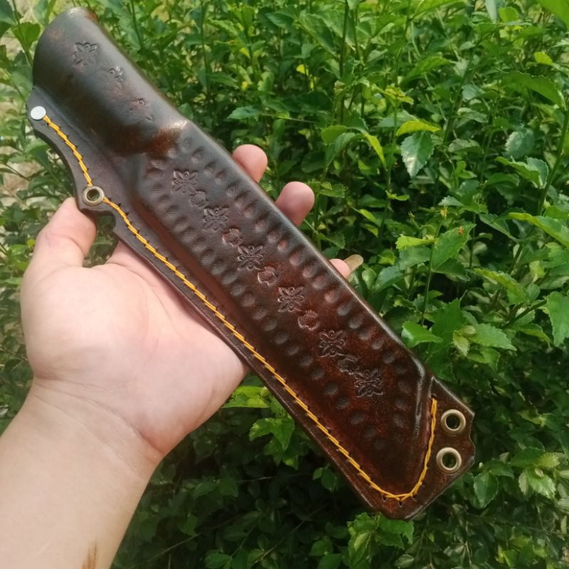 sarung pisau garpu kulit asli premium terbaru