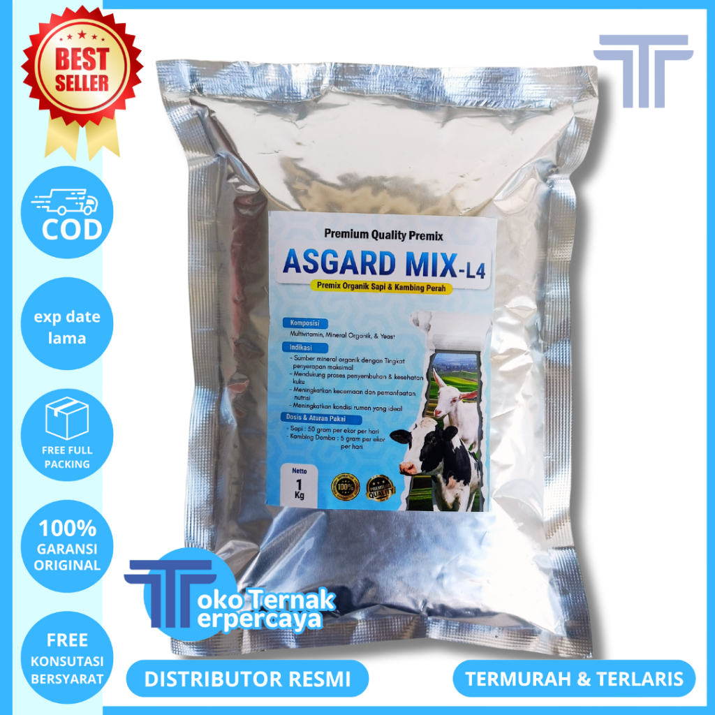 ASGARD MIX 1 KG - Premix Sapi Perah - Premix Kambing Perah - Premix Mineral Organik dan Multivitamin