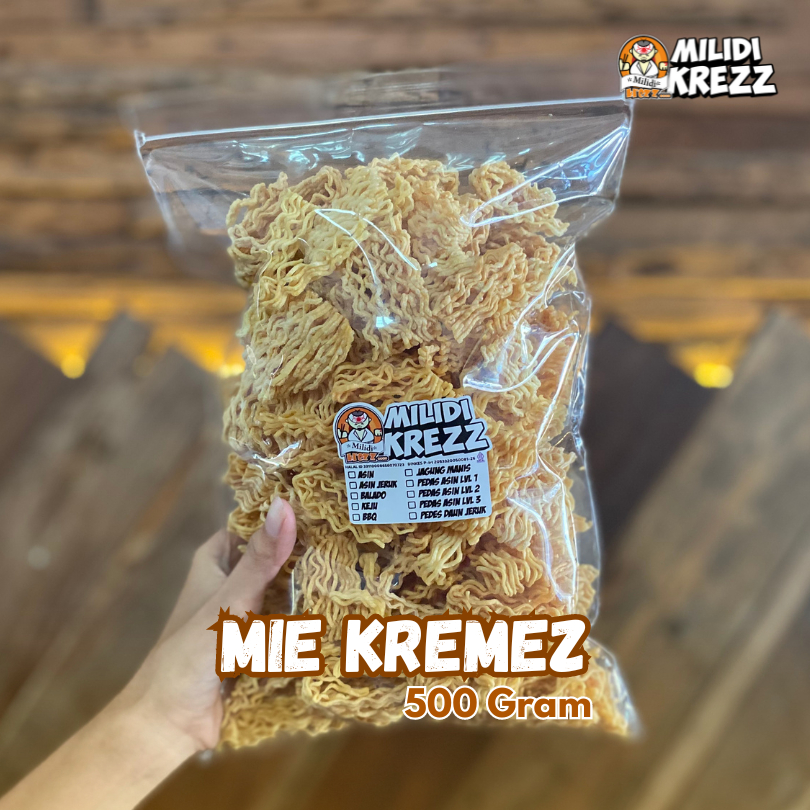 

Mie Kremez 500gr Cemilan Snack Pedas Mie Kotak Milidikrezz