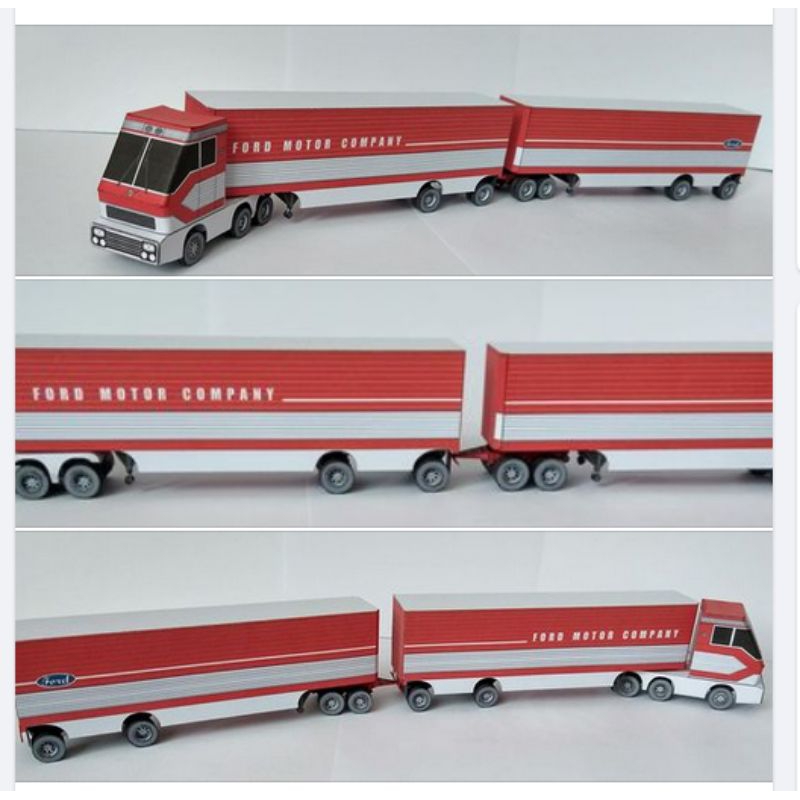 Lembaran pola papercraft truk gandeng gas turbin (OP-Aa31)