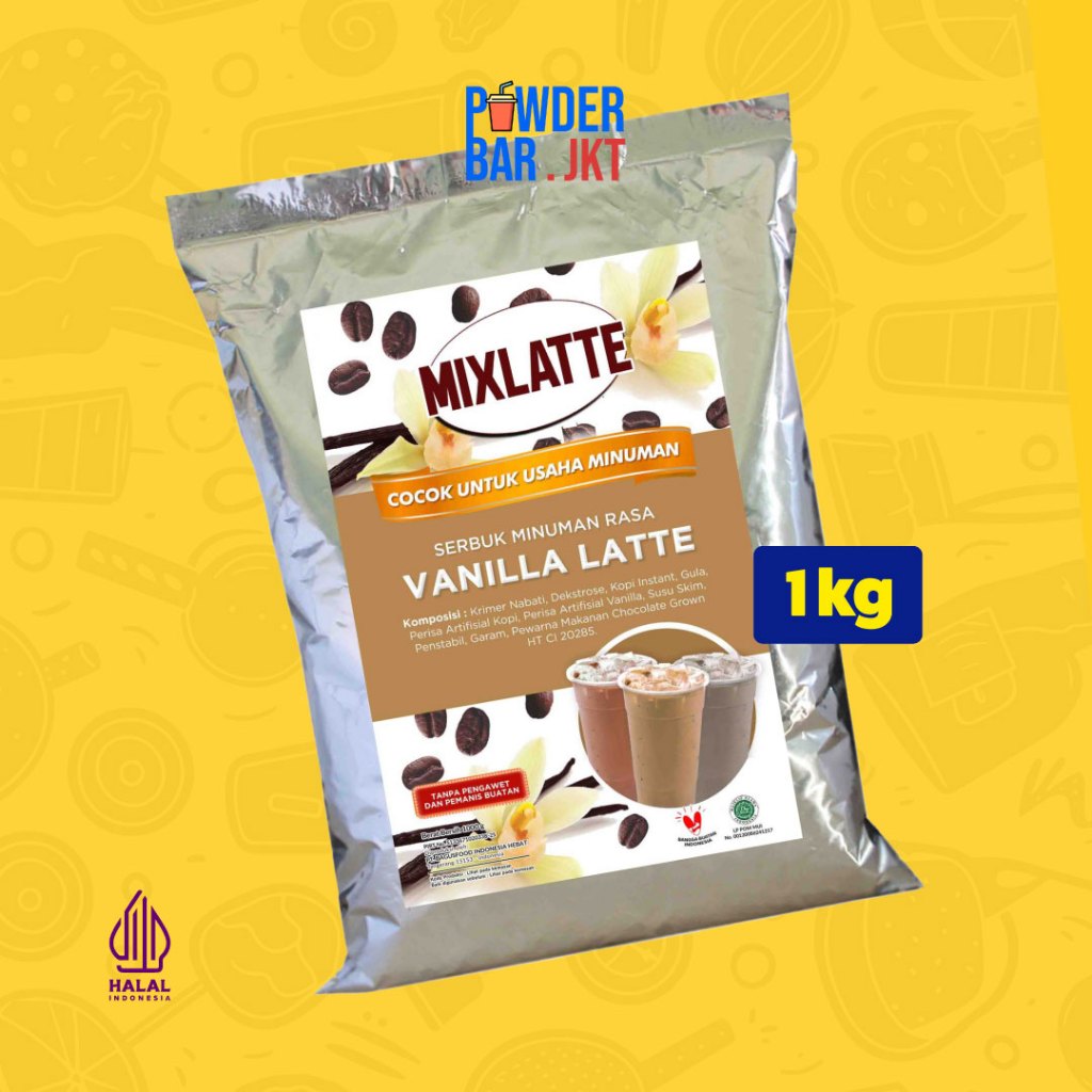 

Powder Drink Mixlatte Bubuk Minuman Rasa Vanilla Latte 1kg