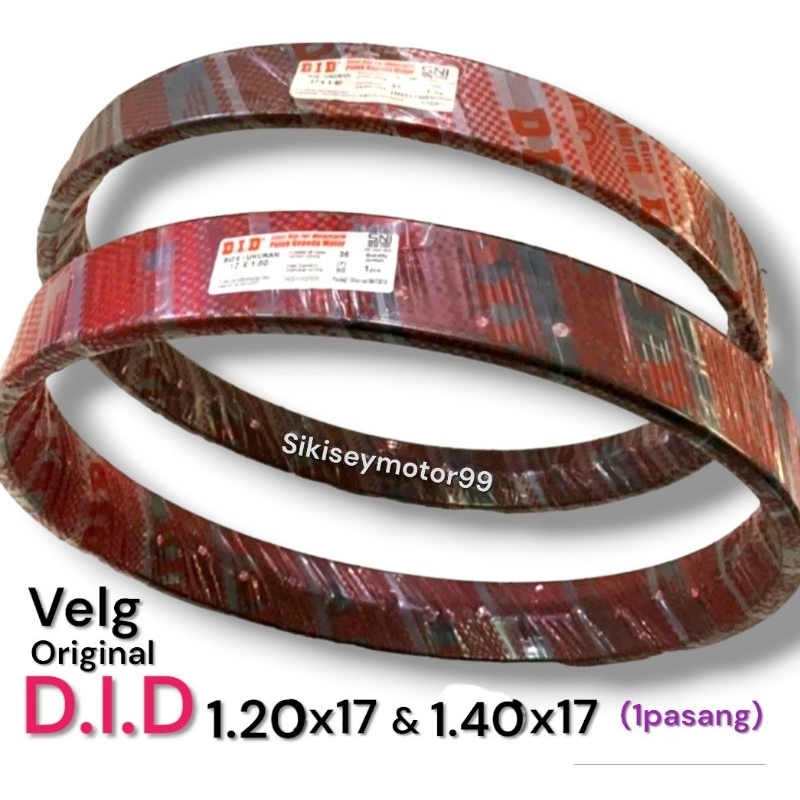 VELG 120 17 dan 140 17 DID Hitam (1pasang) DID