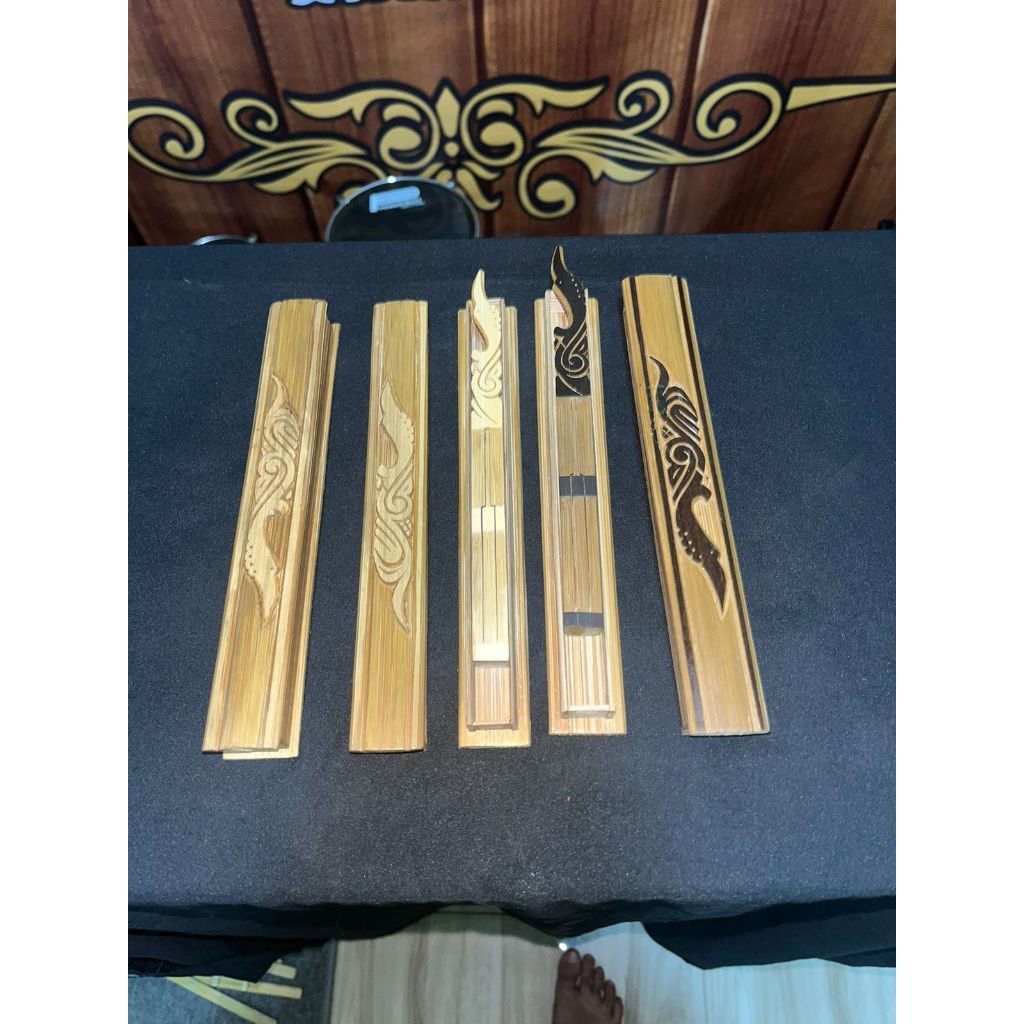 Karinding Ukir Kujang Plus Tempat Kotak