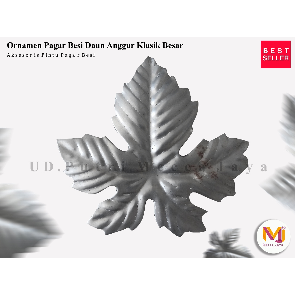 Aksesoris Pintu Pagar,Teralis Besi | Daun Anggur Klasik Besar | Untuk Memperindah Pintu Pagar/Terali