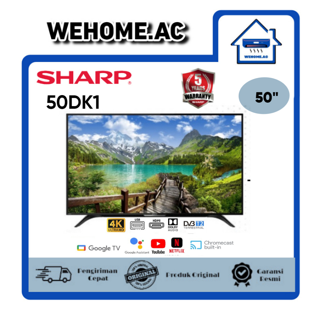 TV LED Sharp 50DK1 LED Sharp 50 Inch Android TV UHD 4K Sharp