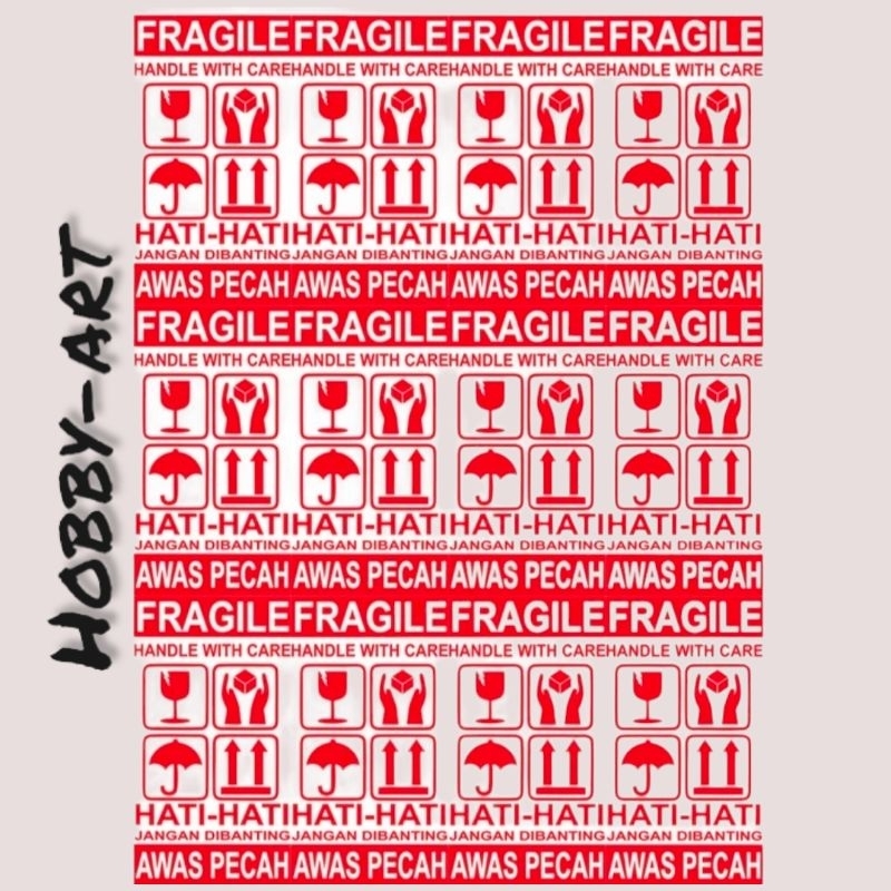 

Stiker Fragile