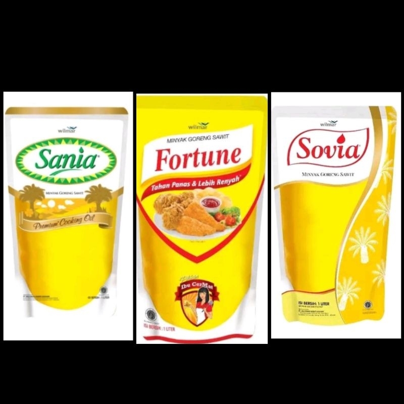 

Minyak Goreng Sawit Sania Fortune, Sovia, Tawon 1 Liter