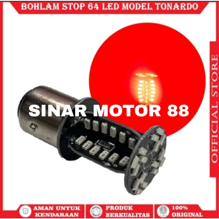 LAMPU STOP REM 64 LED PUTAR AC/DC UNIVERSAL MOTOR MOBIL