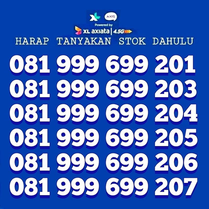 NOMOR CANTIK XL KARTU PERDANA 28 4g suport 5g