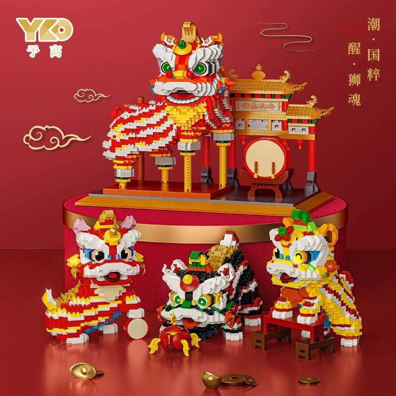 Nano Block Barongsai Lego Bricks Barongsai Education