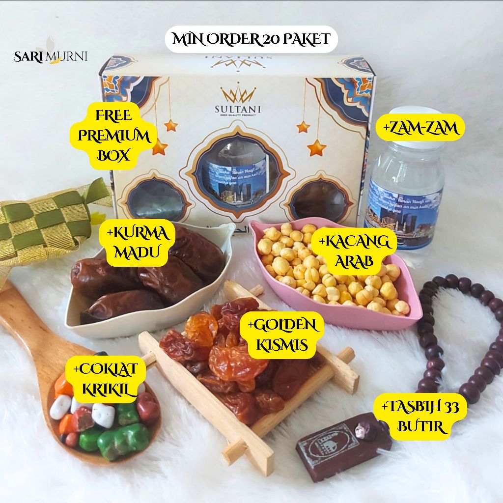 

Promo 7.7 Sari Murni Jakarta - Hampers Oleh-Oleh Haji Umroh Lengkap Premium