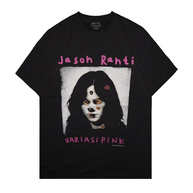 Xtrememerch Oversized Kaos Jason Ranti "Variasi Pink" Original 100% Black