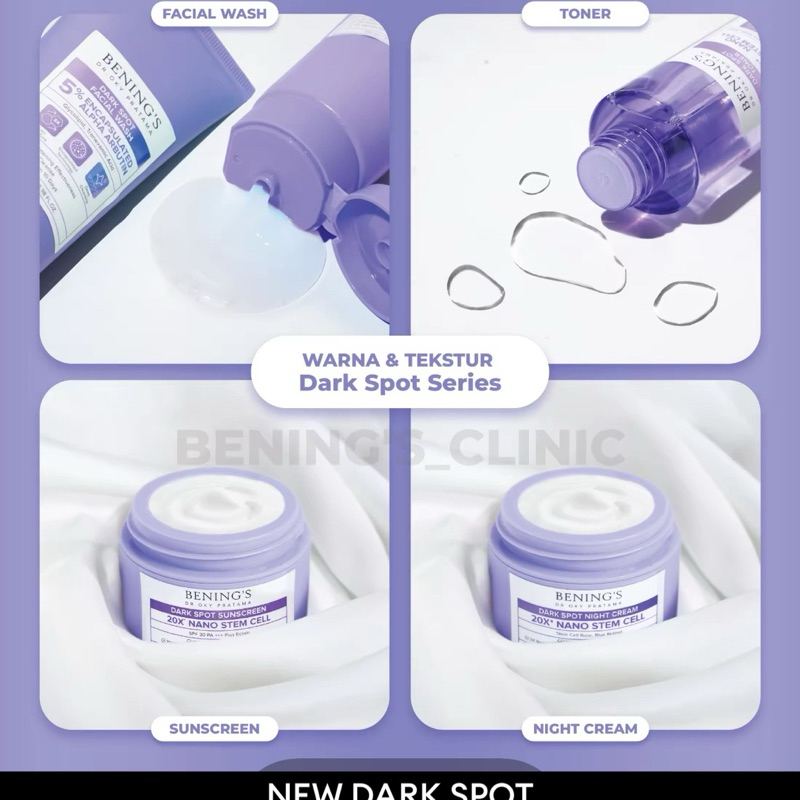 BENINGS EXCLUSIVE skincare flek pencerah dan glowing| Benings paket fleg