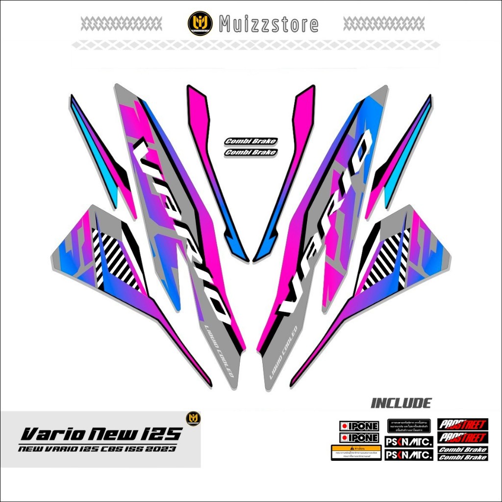 STRIPING VARIO NEW 125 / MOTIF 23 / STICKER VARIO NEW 125 CBS ISS / 2018 - 2021 / MUIZZSTORE