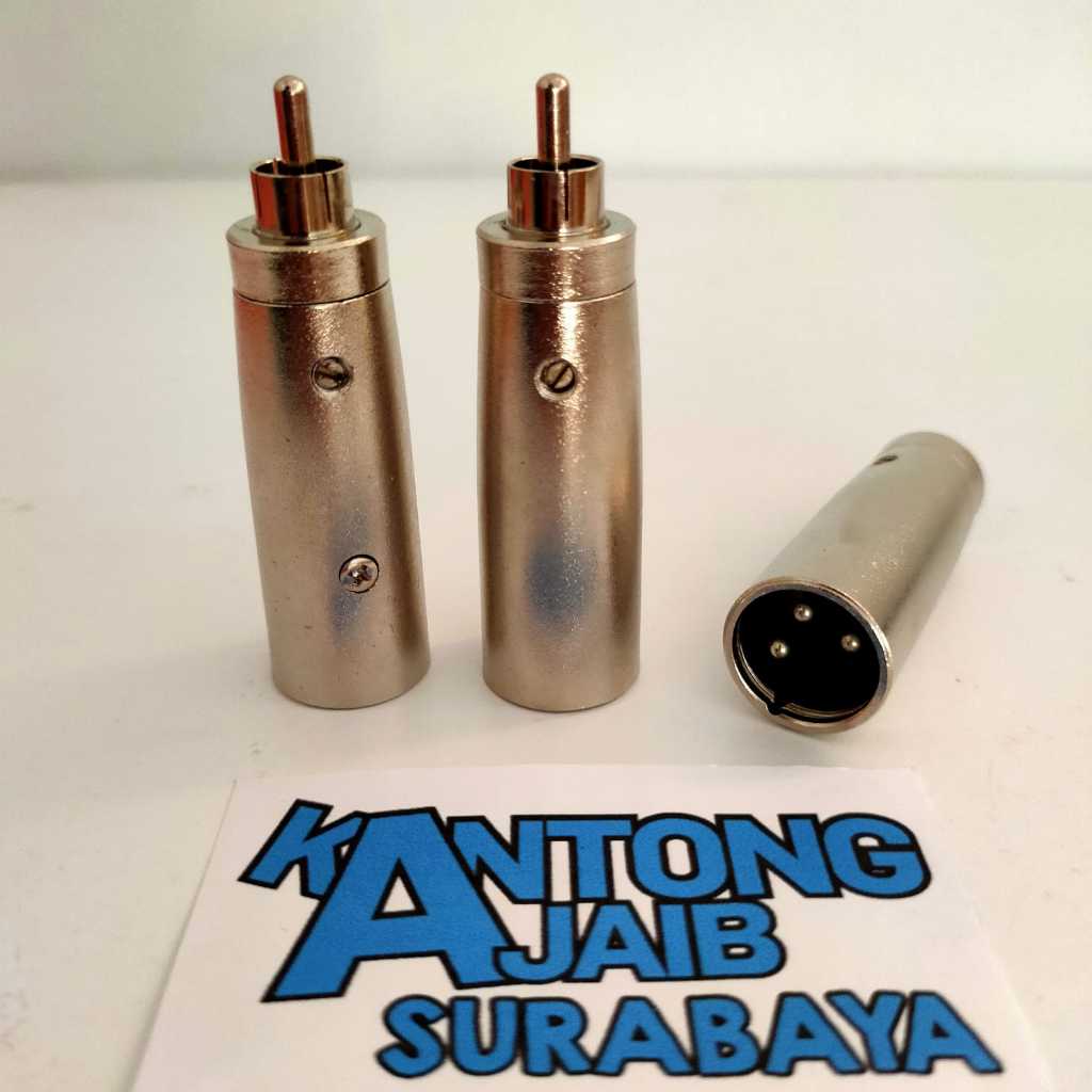 Converter Jack RCA Male to Jack Canon XLR Male Sambungan Jack Canon to Jack RCA 5857