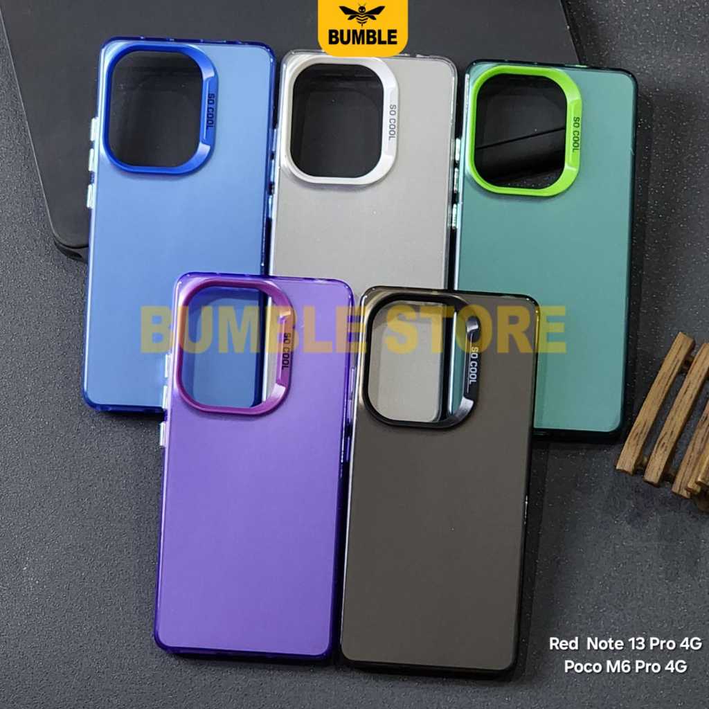 Case Poco M6 Pro 4g Poco X6 Pro 5g Case IMD Color Plate Hologram Case - Bumble