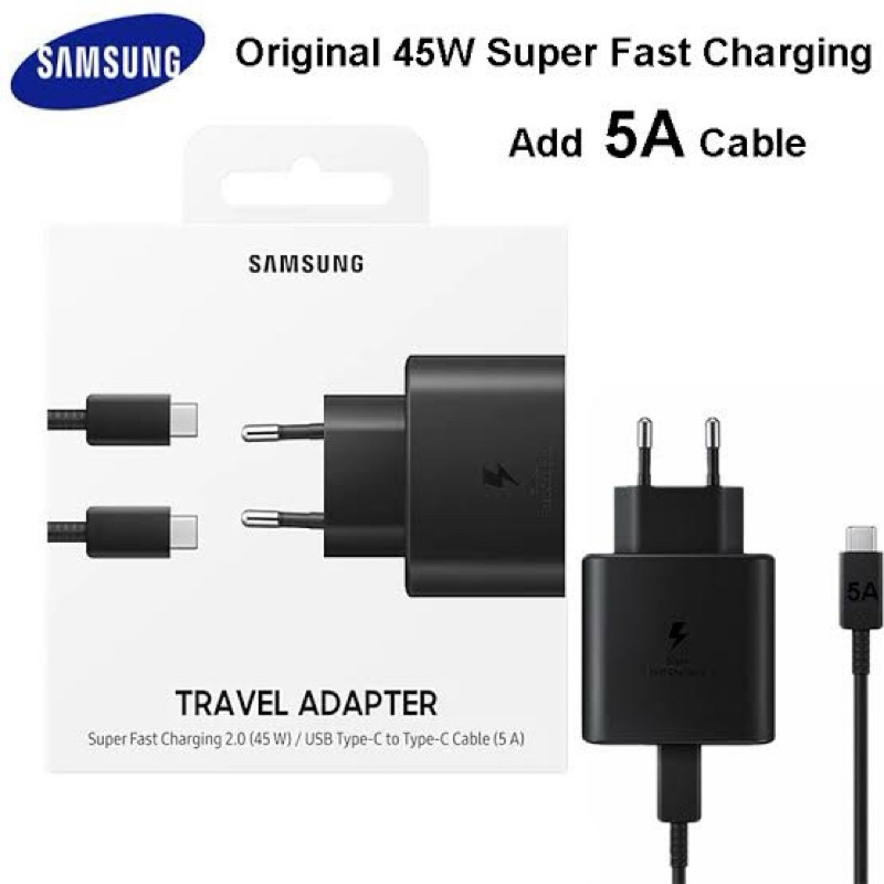 Charger Samsung Galaxy Note 20 Ultra / S20 / S21 / S22 Ultra / S23 Ultra / S24 Ultra / Z Fold / Z Flip Fast Charging Original 100% 45W