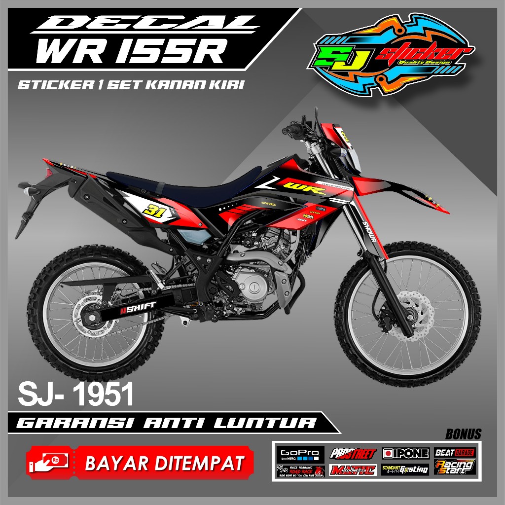 DECAL WR 155  FULL BODY  GLOSSY DOFF DESAIN RACING / KSR CRF KLX DTRACKER WR