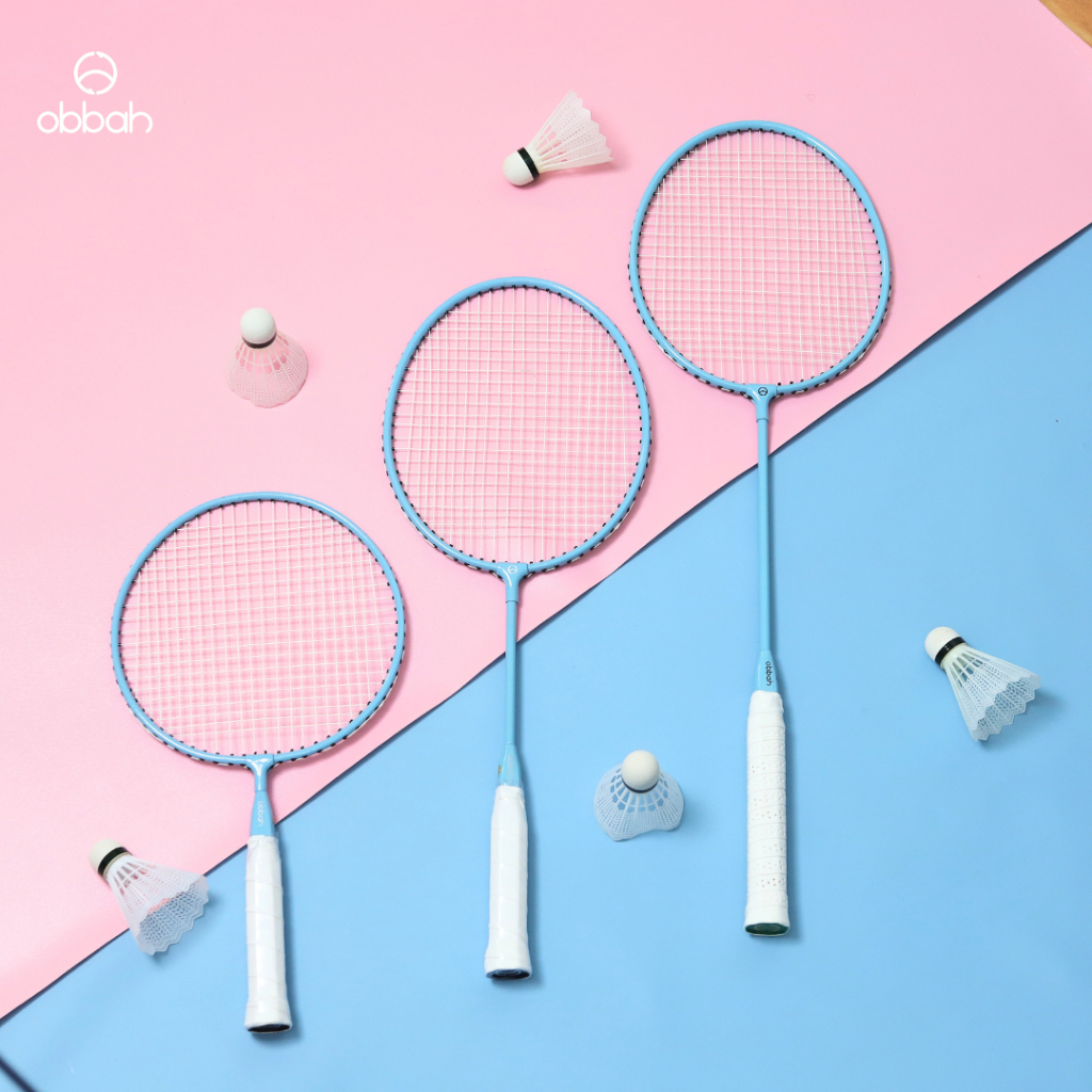 Raket Badminton untuk Dewasa dan Anak | Raket Warna Warni | 100% Local Product - Wuffyland x Obbah