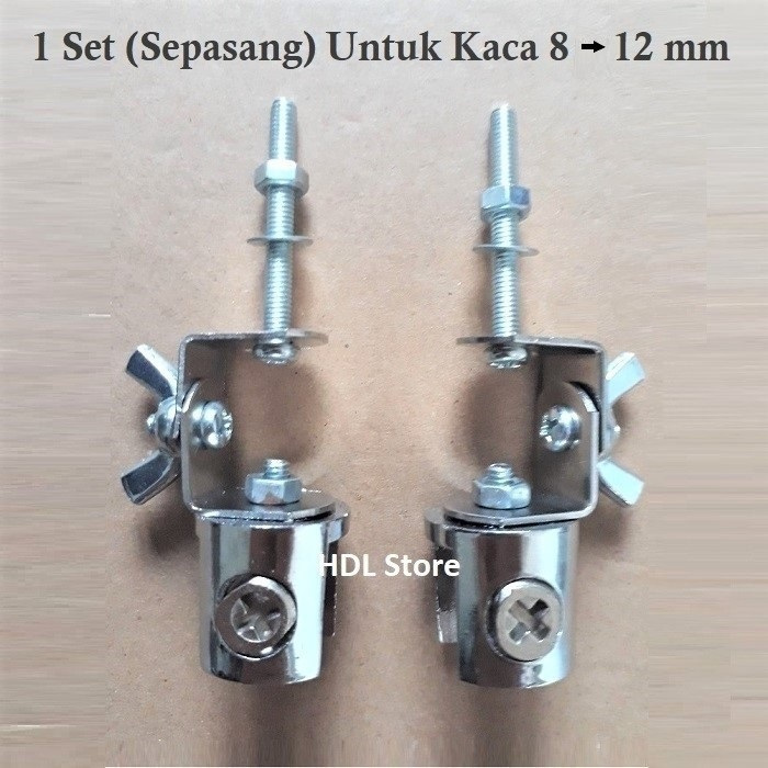 Klip Bracket Ambalan Jepit Jepitan Kaca 12mm Fleksibel Untuk Dudukan Kipas Fan Aquascape Aquarium