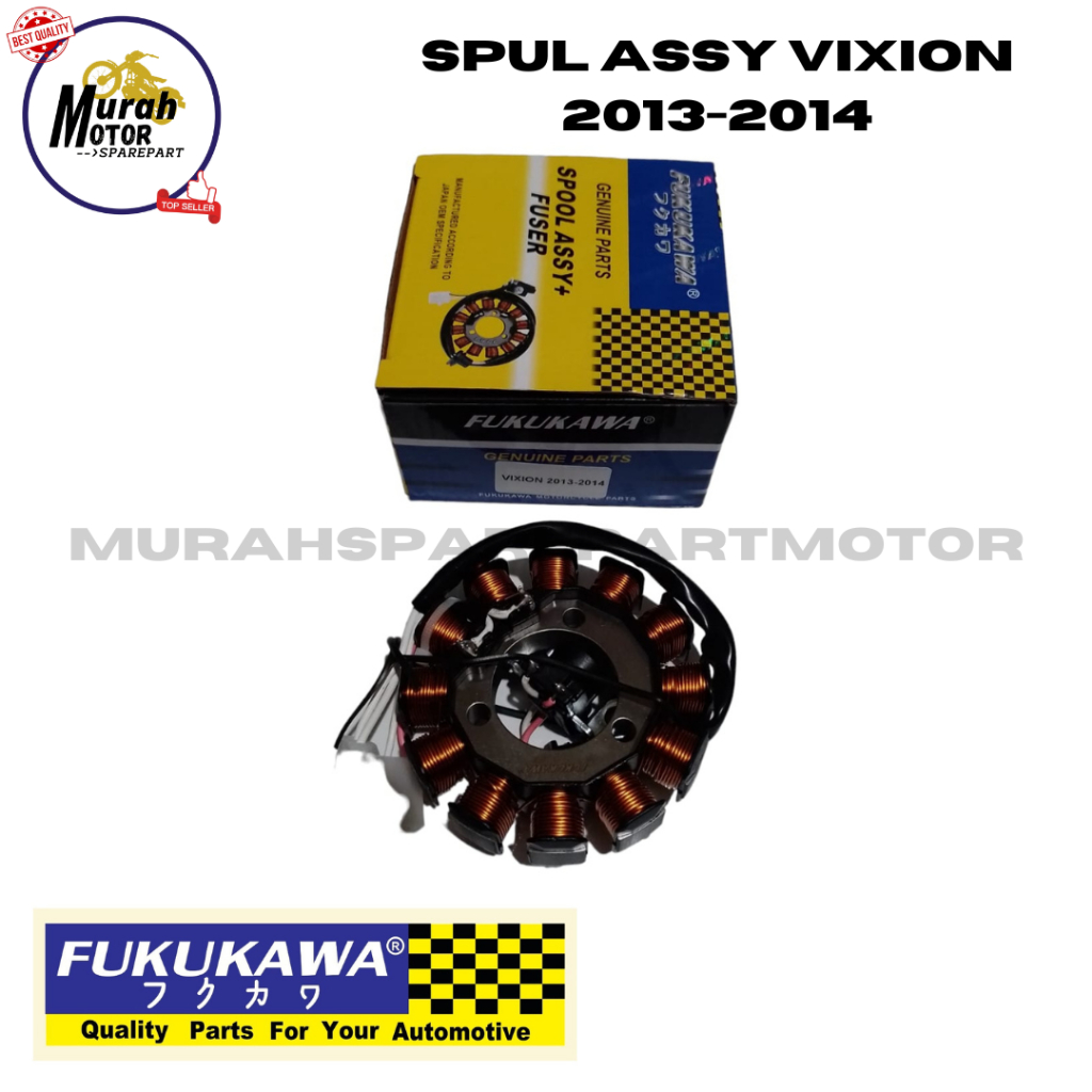 Spool Spull Spul Assy Stator Comp Spul Pulser Yamaha Vixion 2013 2014 Kotak Fukukawa