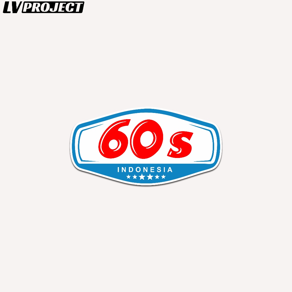 Stiker Logo Motor Printing 60s Indonesia Sticker Print Cut